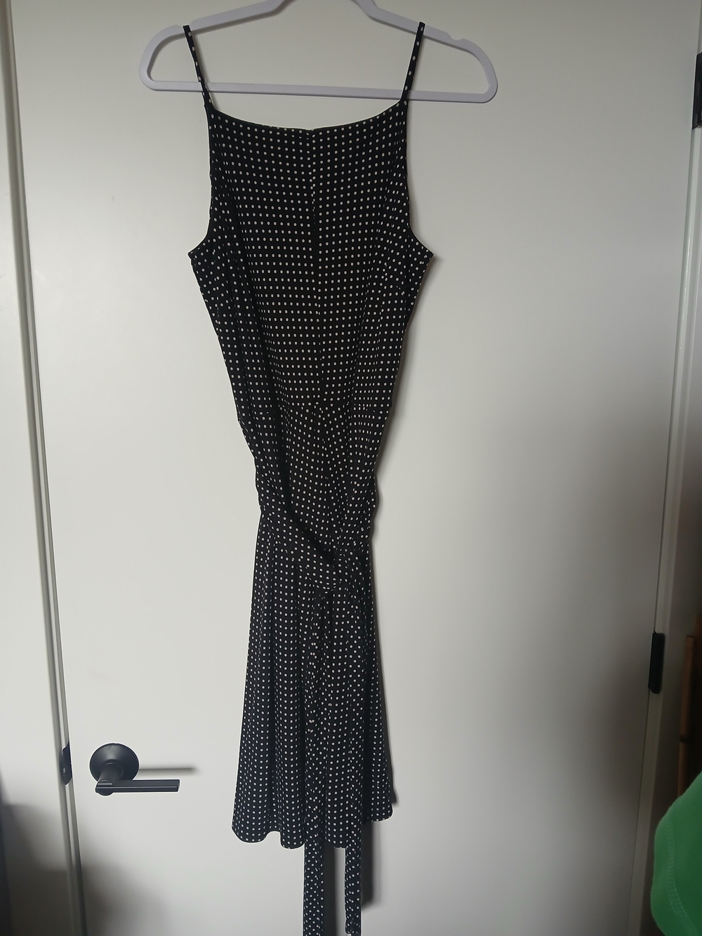 Ann Taylor Black Polka Dot Midi Dress